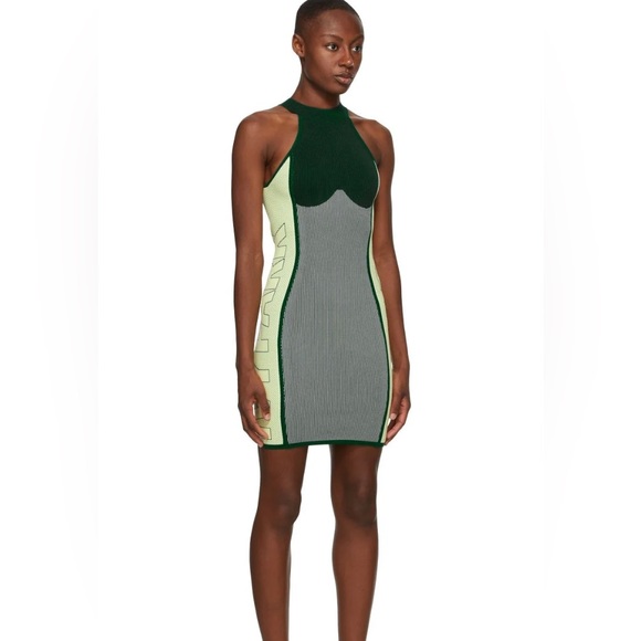 ADIDAS X IVY PARK GREEN KNIT LOGO DRESS - Picture 2 of 2